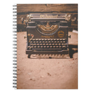 Caderno Espiral Outra máquina de escrever antiga
