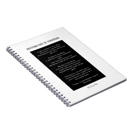 Caderno Espiral Outro dia no paraíso, notebook preto e branco