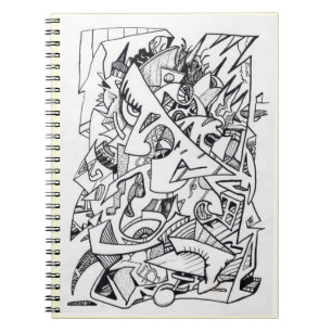 Caderno Espiral Outros planetas aqui, notebook de desenho de tinta