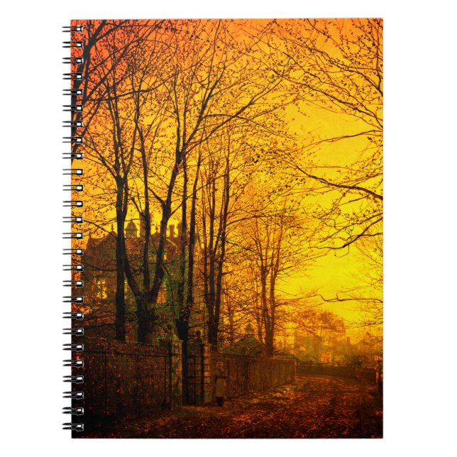 Caderno Espiral Outubro depois John Atkinson Grimshaw (Frente)