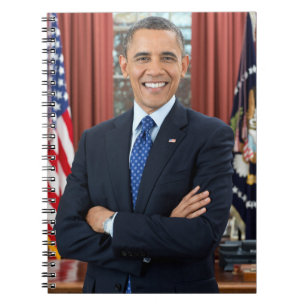 Caderno Espiral Oval Office Portrait, Obama Barack Presidente dos