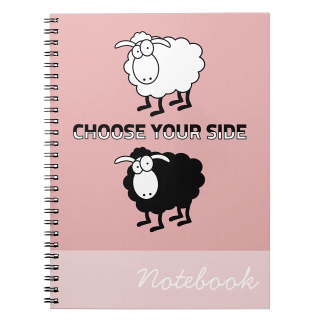 Caderno Espiral Ovelhas pretas e brancas (Frente)
