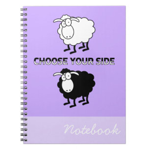 Caderno Espiral Ovinos, negros e brancos