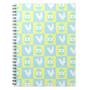 Caderno Espiral Ovos de galeria de padrões do quadro de verificaçã
