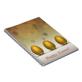 Caderno Espiral Ovos de Páscoa do Ouro Moderno