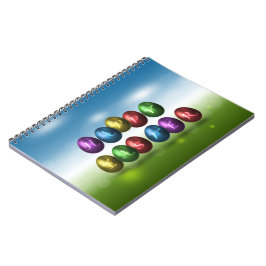 Caderno Espiral Ovos Felzs pascoa Coloridos