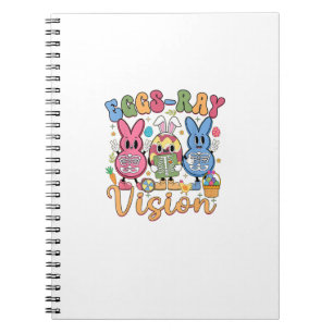 Caderno Espiral Ovos Visão Raio Dia Feliz Páscoa Técnico de Raios-