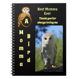 Caderno Espiral Owl Best Momma Ever Fotoon Name