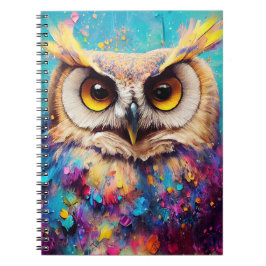 Caderno Espiral Owl Bird Animal Discovery Adventure Planet Nature