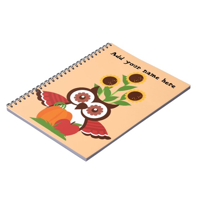 Caderno Espiral Owl design (Left Side)