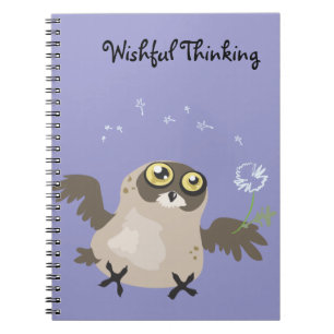 Caderno Espiral Owl~notebook de pensamento ansioso