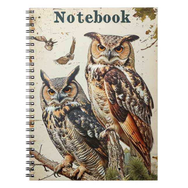 Caderno Espiral Owls Vintage (Frente)