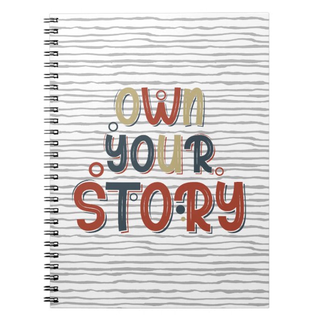 Caderno Espiral Own Your Story – Inspirational Typography Design (Frente)