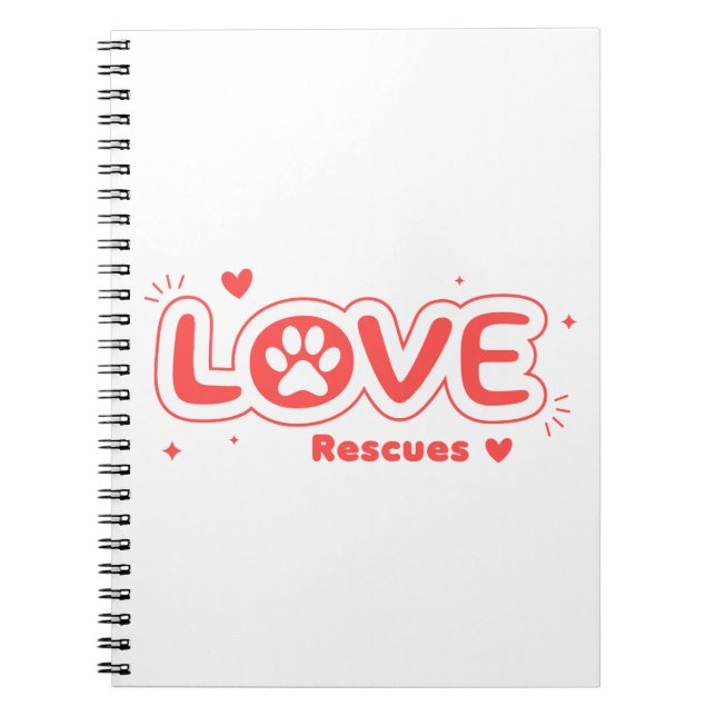 Caderno Espiral OWRAssist Love Rescues (Frente)