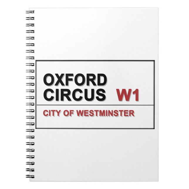 Caderno Espiral Oxford Circus Lodon Inglaterra (Frente)