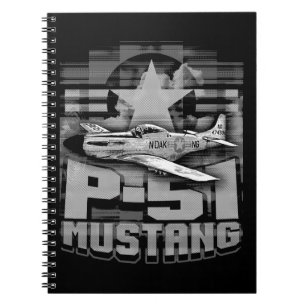 Caderno Espiral P-51 Mustang