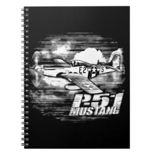 Caderno Espiral P-51 Mustang