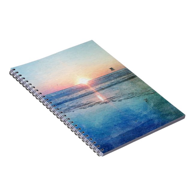 Caderno Espiral Pacific Beach Sunset Watercolor (Lado Direito)