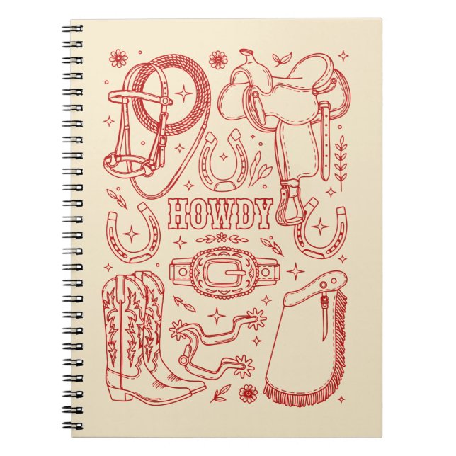 Caderno Espiral Pacote Texas Cowboy (Frente)