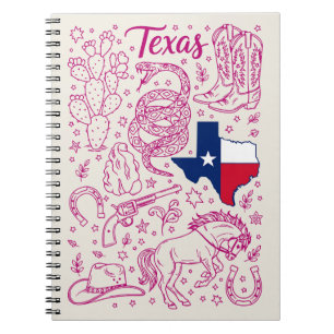 Caderno Espiral Pacote Texas Cowboy Vibes Ocidentais