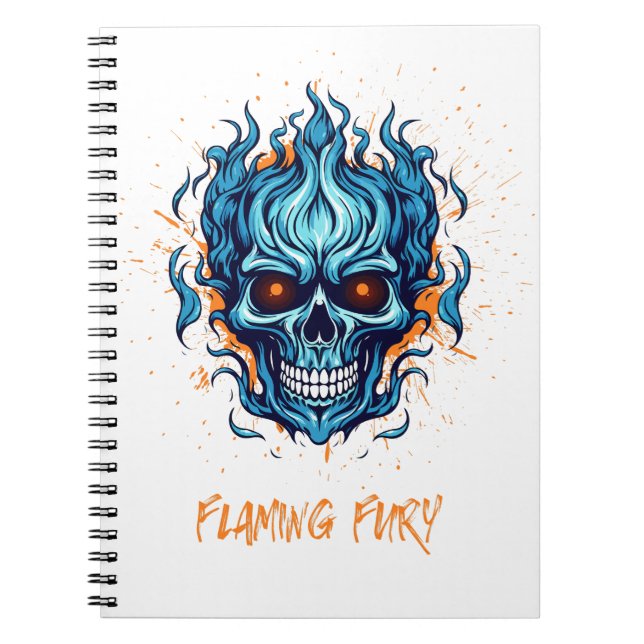 Caderno Espiral Pad de Nota Crônica de Flaming (Frente)