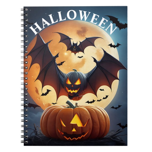 Caderno Espiral Pad de Nota de Halloween Espiral (Frente)