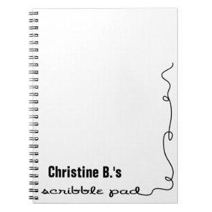 Caderno Espiral Pad de Scribble Personalizado