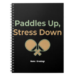 Caderno Espiral  Paddles Up Stress Down Retro Sport Aesthetic