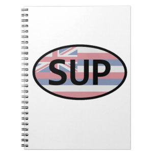 Caderno Espiral Paddling com bandeira havaiana