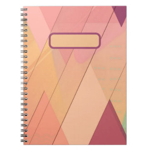 Caderno Espiral padrão abstrato