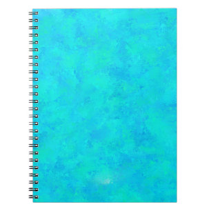 Caderno Espiral Padrão Abstrato Azul Turquesa