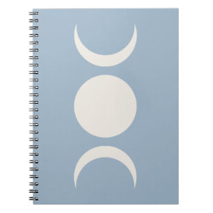 Caderno Espiral Padrão Abstrato Boho da Lua
