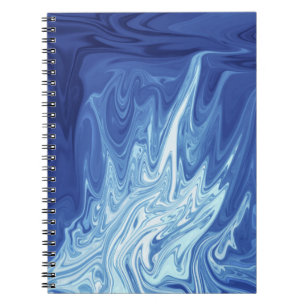 Caderno Espiral Padrão abstrato de Aquarela