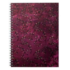 Caderno Espiral Padrão abstrato de borboleta retrô sem emendas par