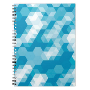 Caderno Espiral padrão abstrato de formas geométricas de fundo