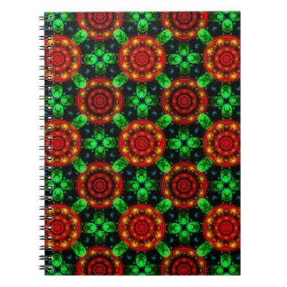 Caderno Espiral Padrão Abstrato Floral Moderno Boho Elegante #504