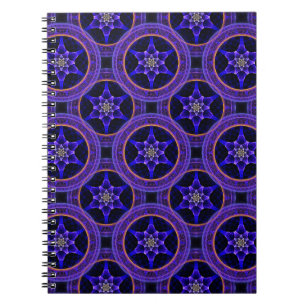 Caderno Espiral Padrão Abstrato Floral Moderno Boho Elegante #505