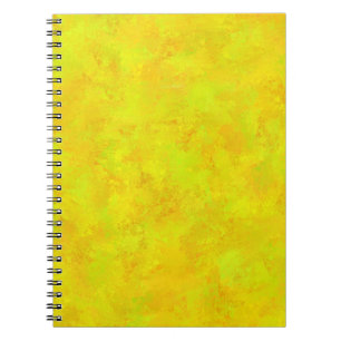 Caderno Espiral Padrão Abstrato Laranja Amarelo Verde