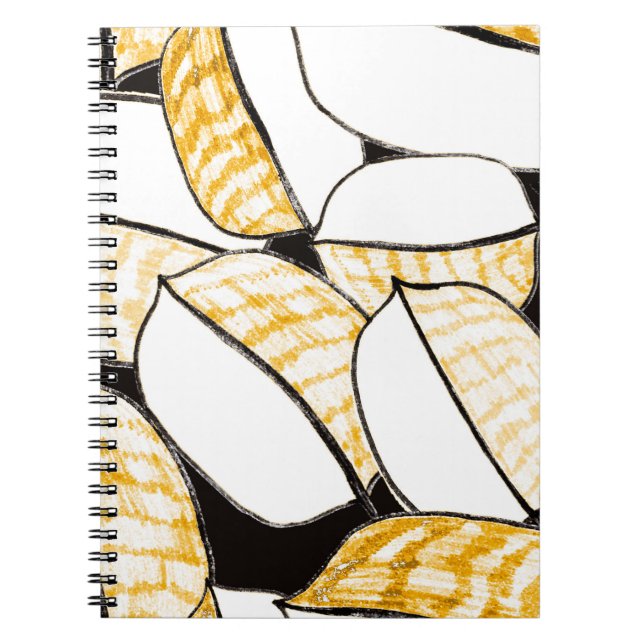 Caderno Espiral Padrão abstrato moderno sem descontinuidades com c (Frente)