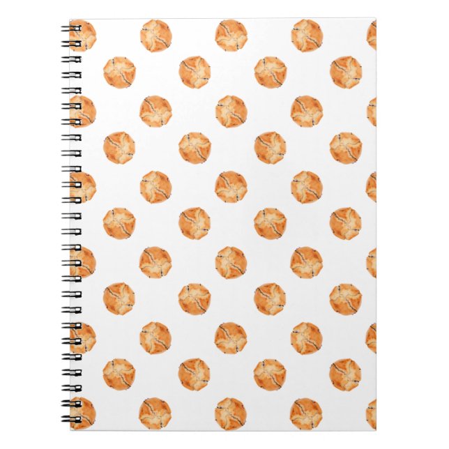 Caderno Espiral padrão abstrato muffin (Frente)