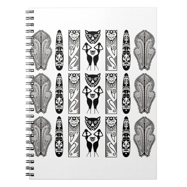 Caderno Espiral Padrão Africano (Frente)