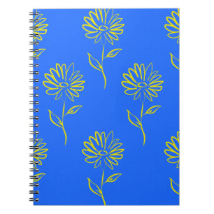 Caderno Espiral Padrão Amarelo de girassol