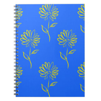 Caderno Espiral Padrão Amarelo de girassol