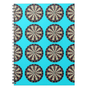 Caderno Espiral Padrão Aqua Dartboards