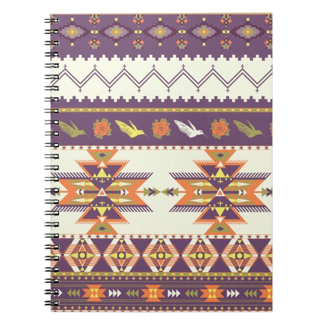 Caderno Espiral Padrão aztec incolor (Frente)