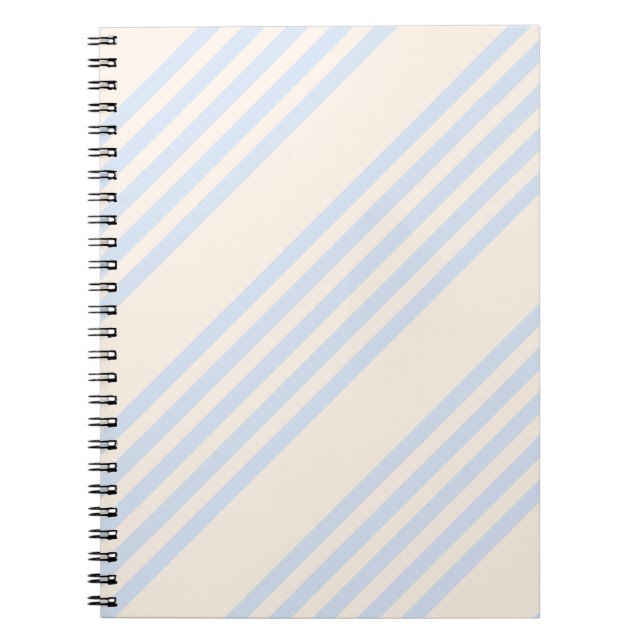 Caderno Espiral Padrão azul claro e bege de cinco faixas (Frente)