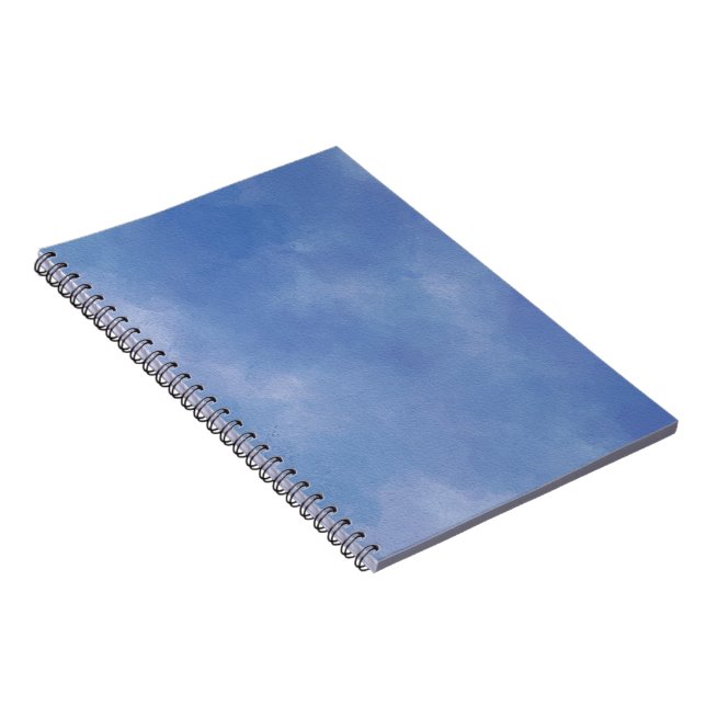 Caderno Espiral Padrão Azul do Vista com Aquarela (Lado Direito)
