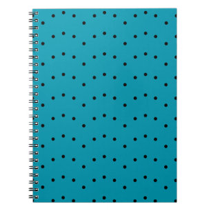 Caderno Espiral Padrão Azul Verde bolinhas
