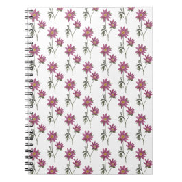Caderno Espiral Padrão Branco do Notebook Dill Daisy