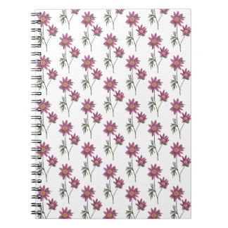 Caderno Espiral Padrão Branco do Notebook Dill Daisy